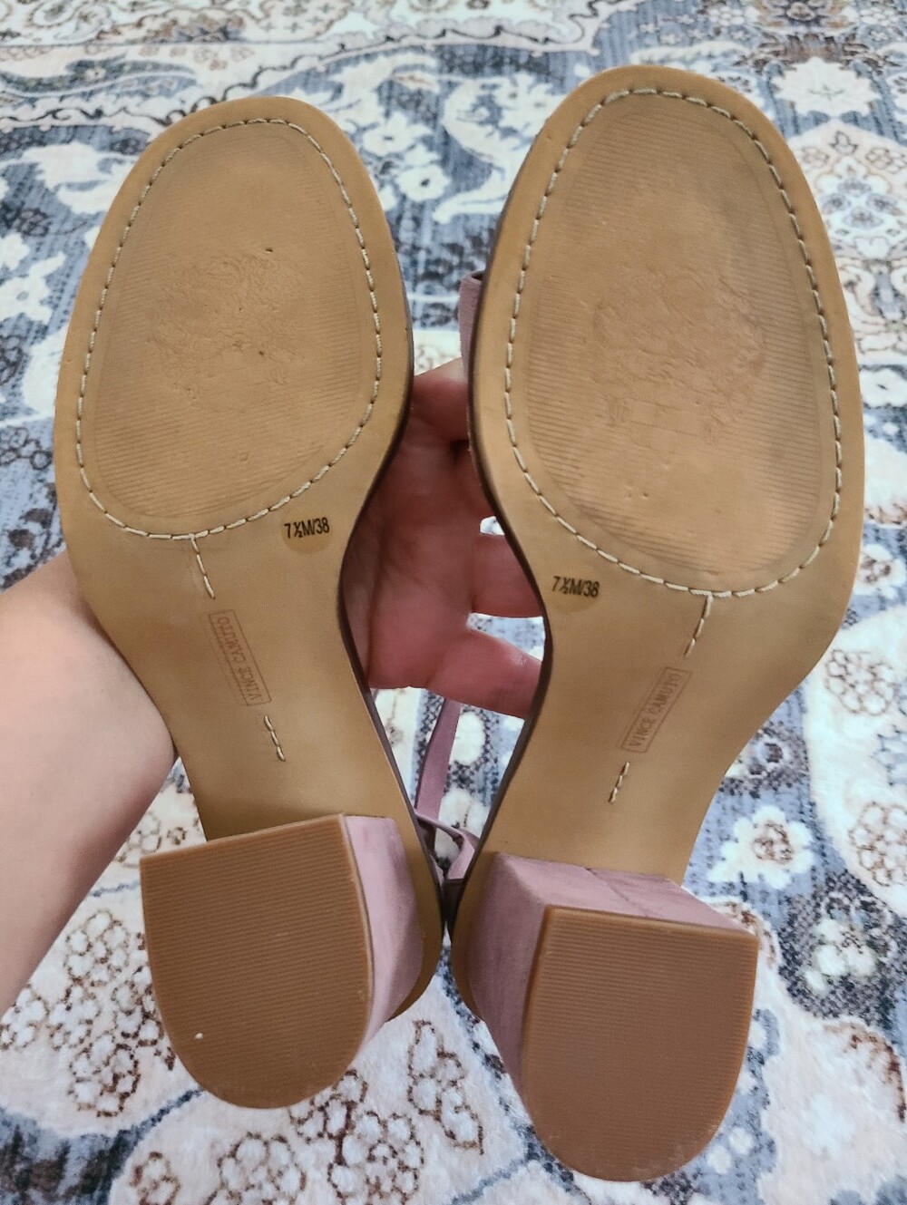 Vince Camuto Kreestey Ankle Strap Sandals Mauve Size 7.5 - Picture 8 of 9